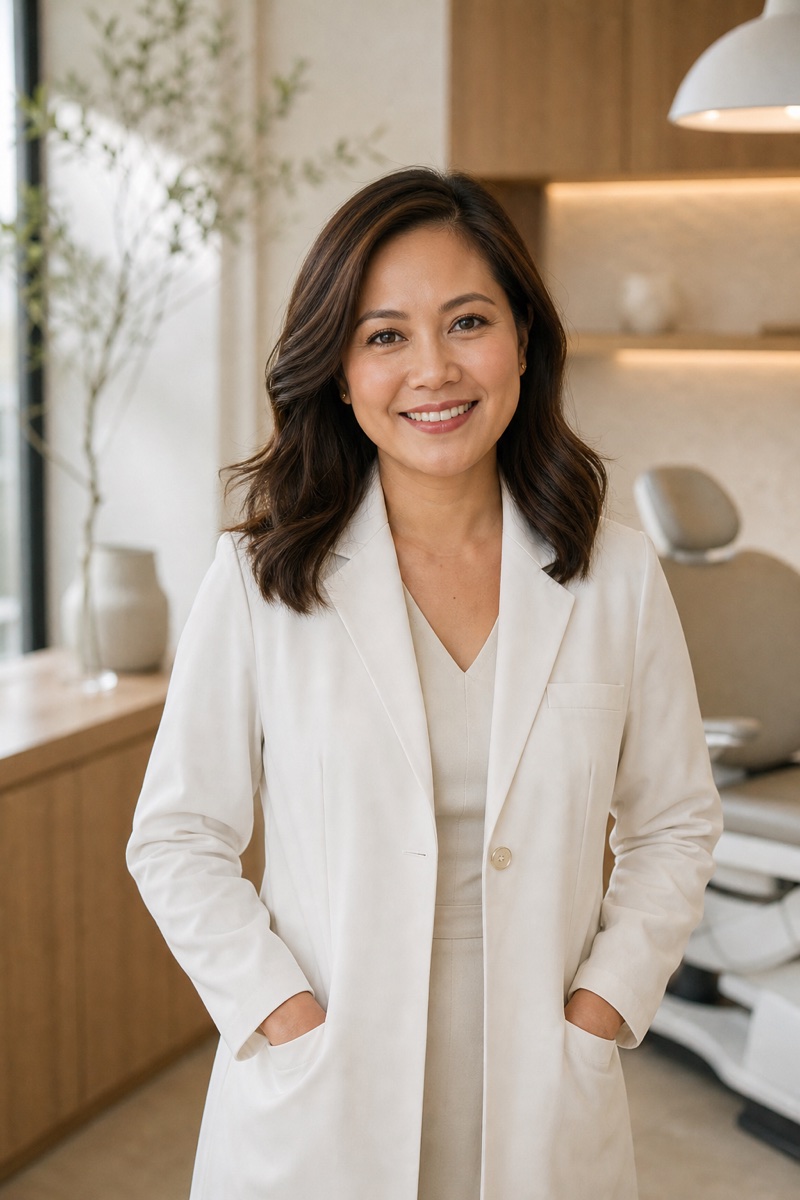 Amore Dental Studio dentist in a warm modern clinic